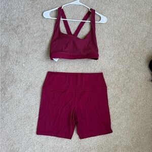 Burgundy Athleta Sports Bra